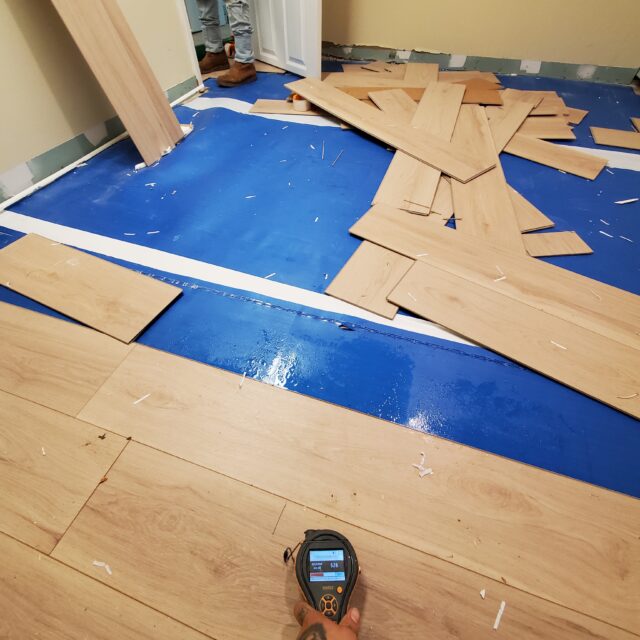 water damaged flooring repair